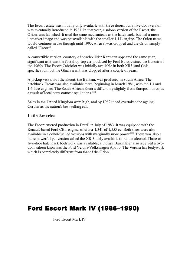 2001 ford escort repair manal Anal